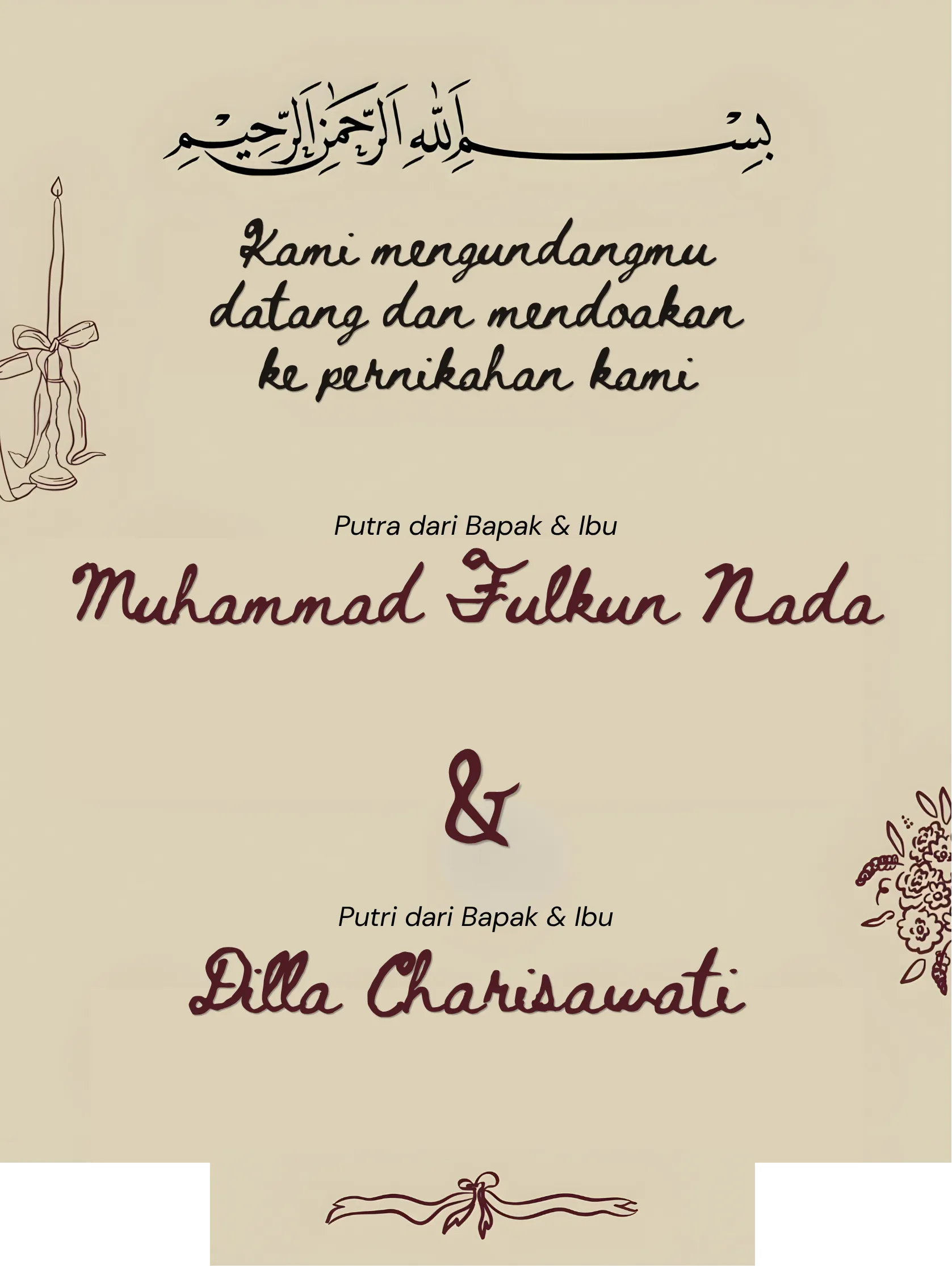 We invite you to join our wedding