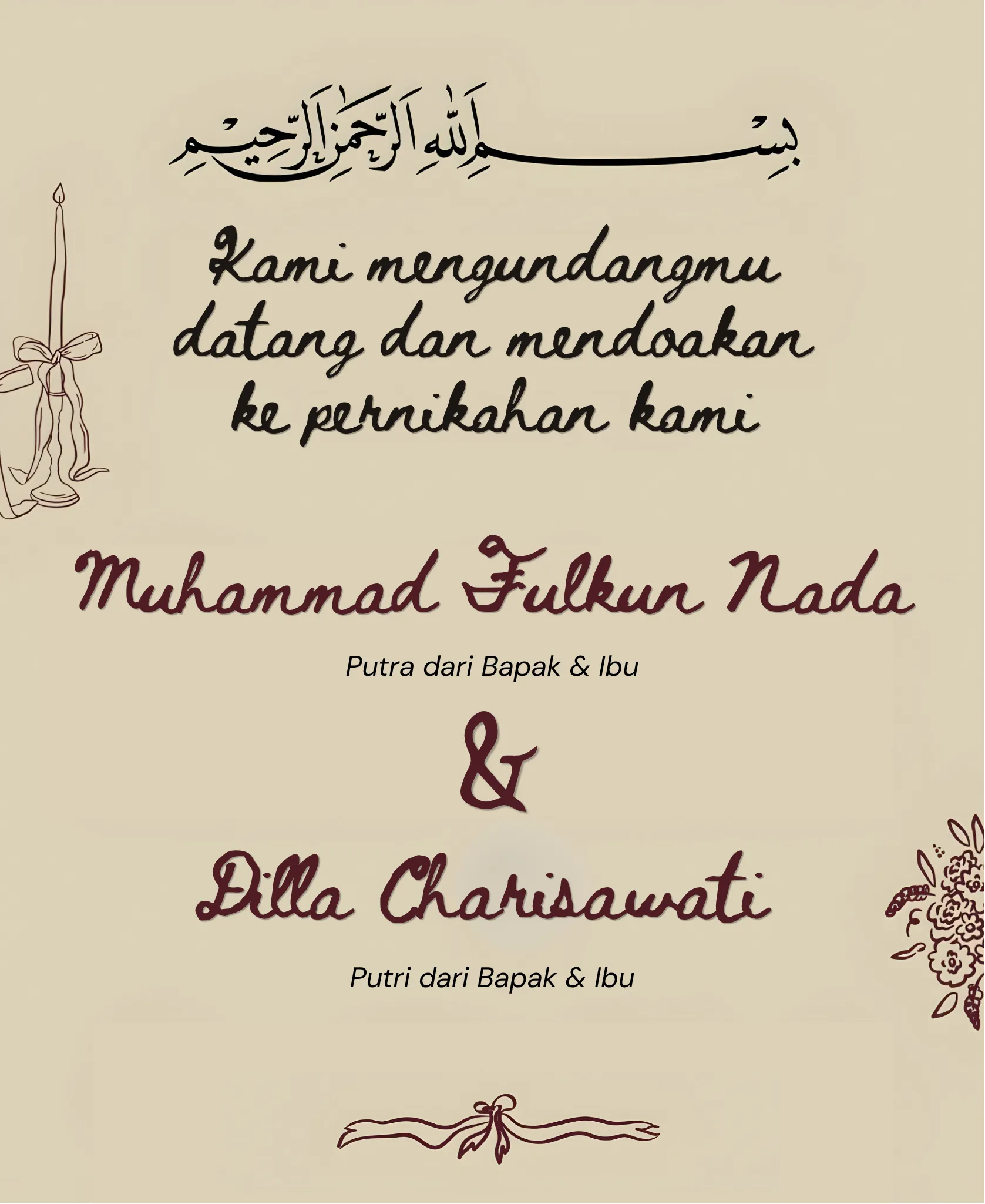 We invite you to join our wedding